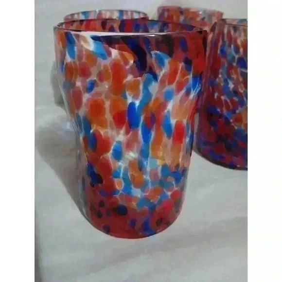 Murano Drinking Glasses Set Of 4 signed - Picture 6 of 7